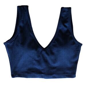 Buffbunny Ribbed Black Sports Bra, Size S